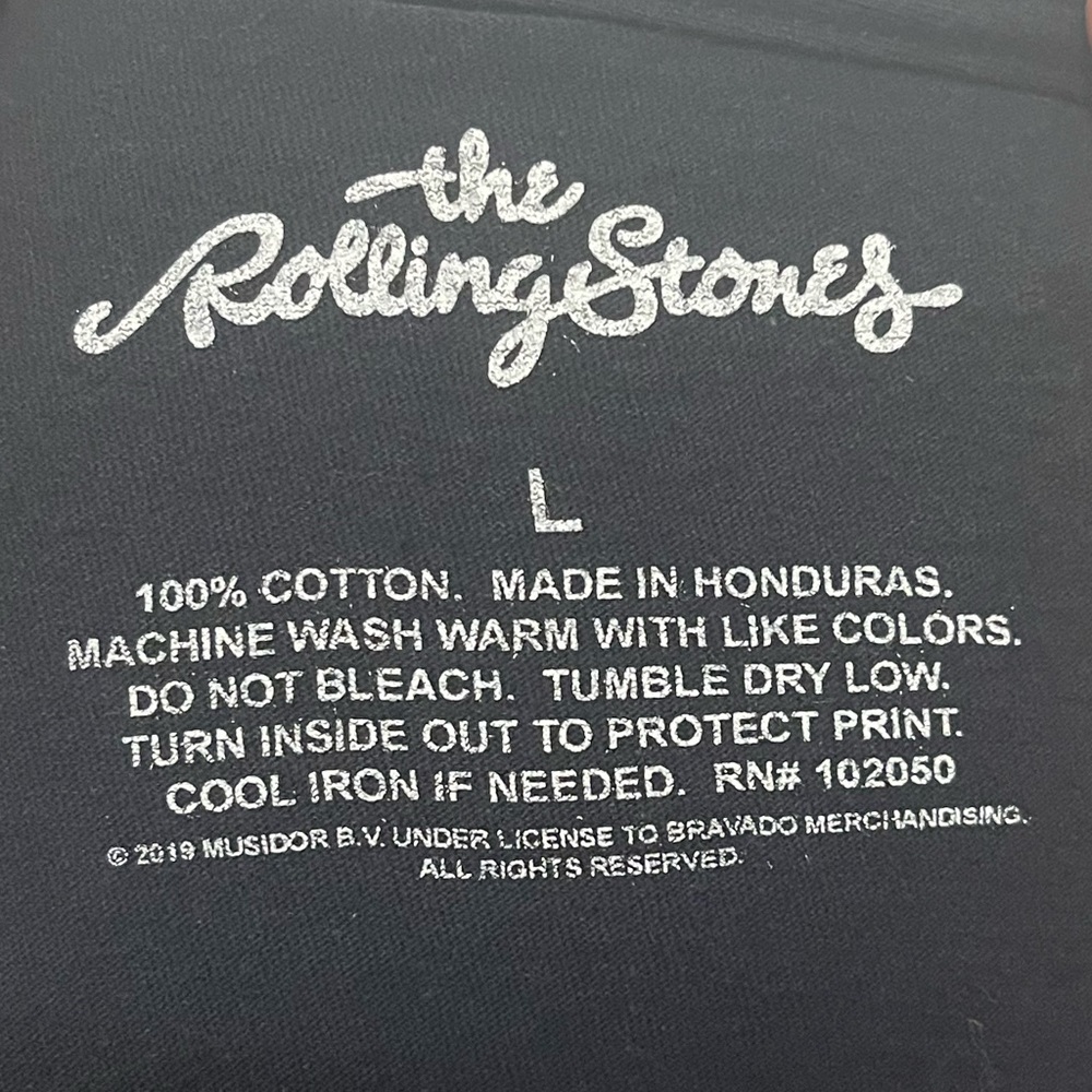 Rolling Stones Shirt Black Large Red White & Blue - Picture 2 of 2